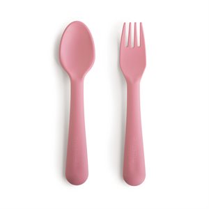 Mushie Fork & Spoon - Dusty Rose 